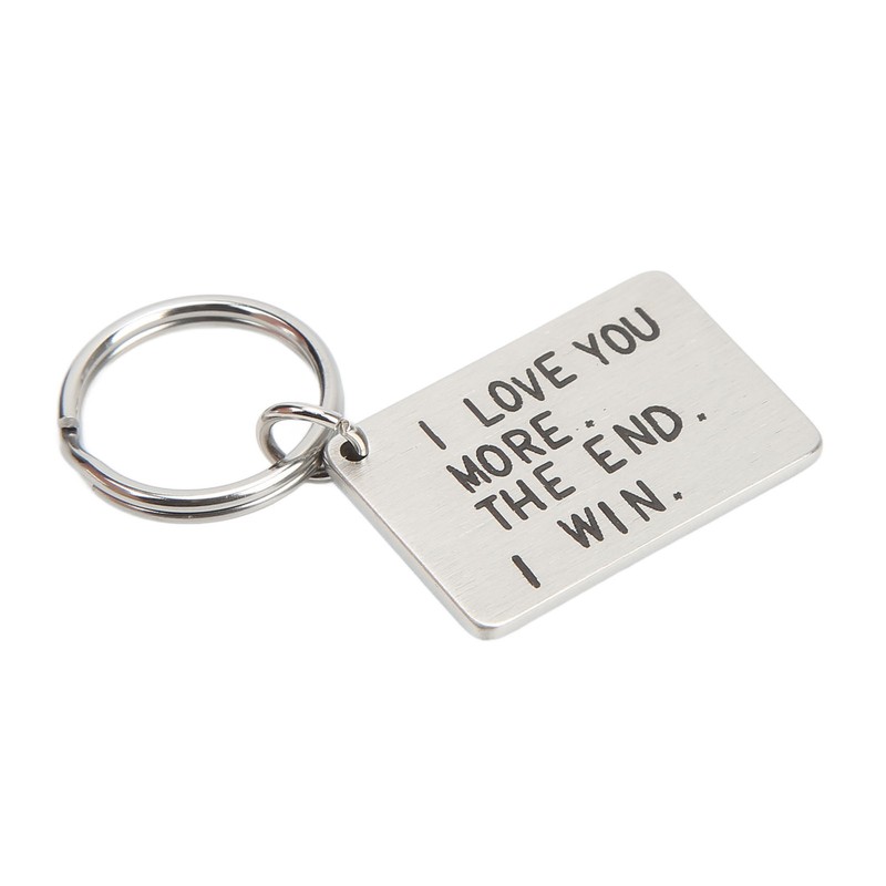 Birthday Keychain Stainless Steel I Love You More The End