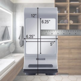 Zadro Fogless Lighted Shower Mirrors w/ Wall Mount & Bluetooth Speaker