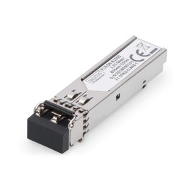 DIGITUS Gigabit SFP Module - 1.25 Gbps - HPE Compatible - Mini GBIC - for Multimode Fiber Optic Cable - LC Duplex - 850 nm Wavelength - 550 m Range - Plug & Play