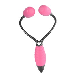 Healeved Facial Roller for Anti-aging and Skin Care Manual Slimming Tool for Face and Neck Reduces Wrinkles and Dark Circles Elegant Black and Rosy Colors