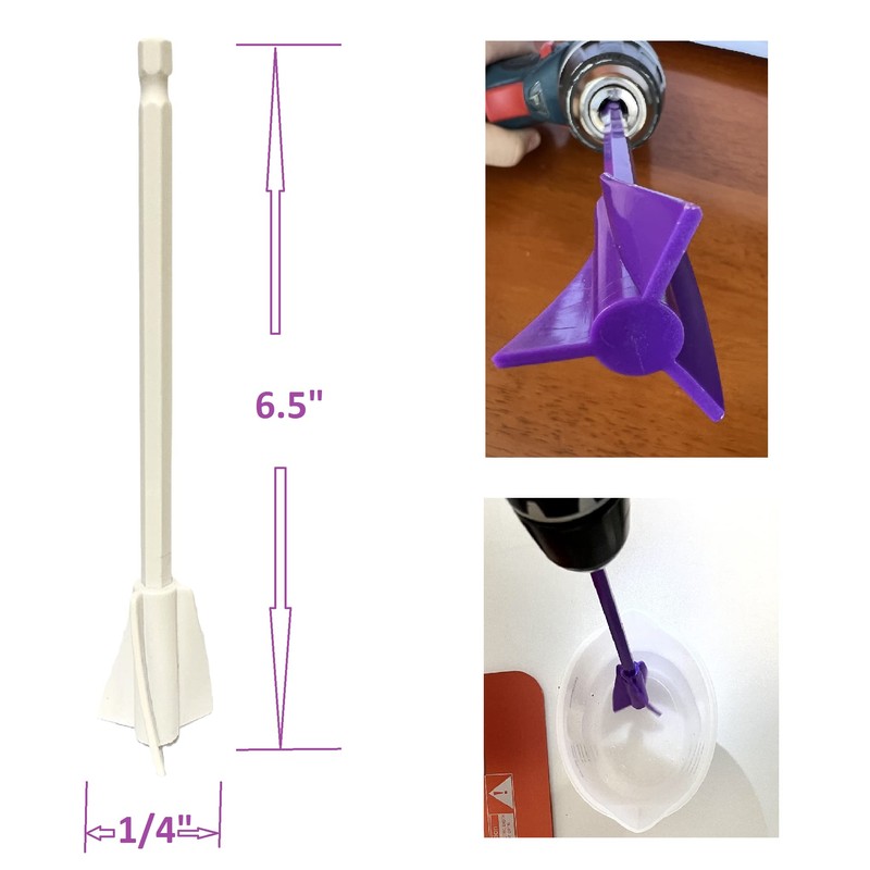 Epoxy Mixer Attachment for Drill Reusable Paint Mixer for Drill