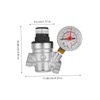 Operitacx Einstellbarer Wasserdruckregler Messing Für Wohnmobile Kompakter Druckminderer Mit Manometer