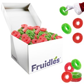 Fruidles Christmas Red and Green Jelly Wreaths Gummy, Gluten-Free, Fun & Festive Holiday Gummies Snacking (5 Pounds Bulk)