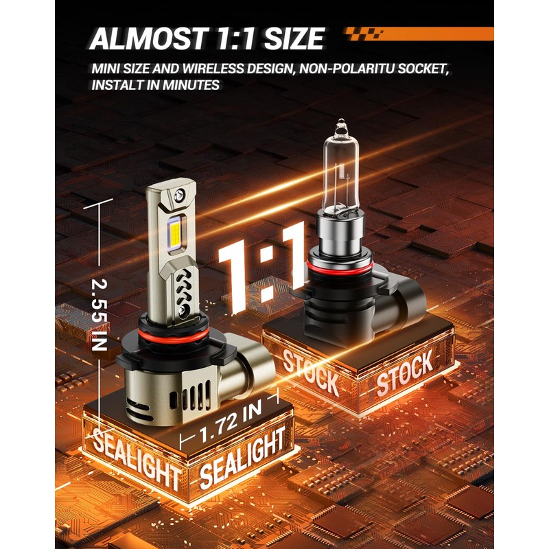 SEALIGHT S6 900% Super Bright 9004/HB2 Driving Bulb