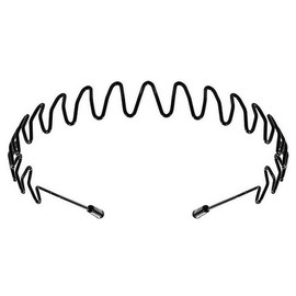 Black Fashion Metal Wavy Headband Reusable Hair Band Hoop Party Hairpins Headwear Hair Accessories 4 Durable and Deft, Men Women's Fashion Headbands