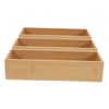 Alipis Bamboo Silverware Tray 3pcs Wooden Drawer Organiser Organiser Box