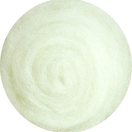 SIA COLLA-S Felting Wool 100% Wool for Felting Dry Felting Wet Felting - White 25g