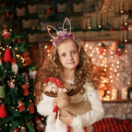 WOONEKY Bunny Ears Headband Women's Adult Headband Girls Floral Headgear Hair Accessory