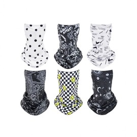 Ice Silk Ear Loop Sun Shield Face Mask for Golf, Cycling, Running 157098 Mask/White Dots 50ea