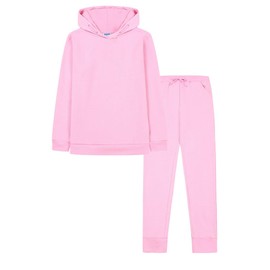 ThePyjamaFactory Girls Tracksuit Hooded Top and Jogging Bottoms Set for Kids 5-13 Years (13-14 Years)
