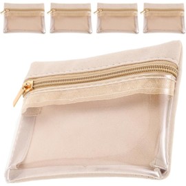 Yardenfun Organizador de Joyas de Viaje Transparente Cremallera, 5 Mini Bolsas para Pendientes, Anillos y Pulseras, Estuche Portátil Compacto para Mujer