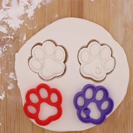 2 pack of Cute Dog Paw Cookie Cutter Combo- 2.2x2.1”, Hand Made in the USA by Mighty Gadget