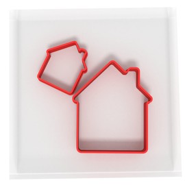 Custom Cutters House Shaped Cutters | Mini/Small Plastic Cutter for Baking, Fondant, Clay, Pastry, Icing, Jewellery (3CM + 5CM)