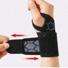 LUVILS Sports Honeycomb Wrist Support Breathable Elastic Band Black Right