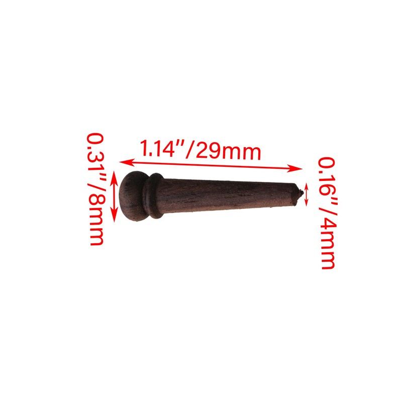 Yibuy Guitar Rosewood Bridge Pins For Acoustic Guitar