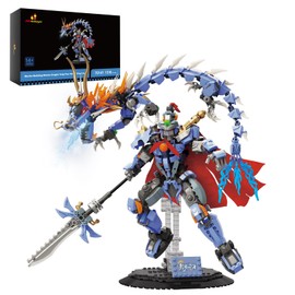 JMBricklayer Mechanical Dragon Building Set for Adults 70141, Dragon Teng Four Seas - Ying Long Building Blocks Model with Display Stand, Gift Idea for Collectors Kids and Adults
