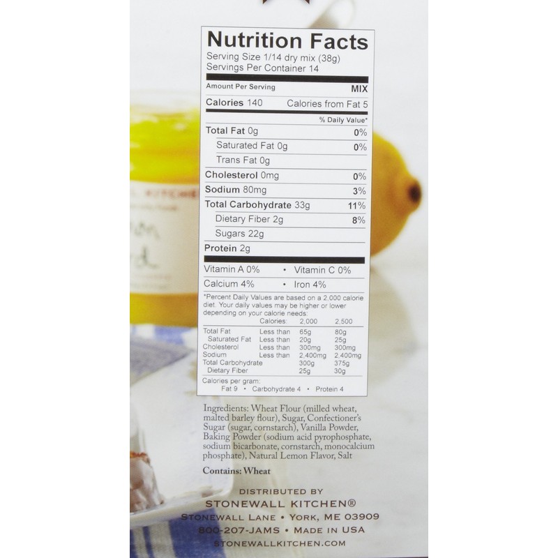 Stonewall Kitchen Lemon Pound Cake Mix, 19 ounce