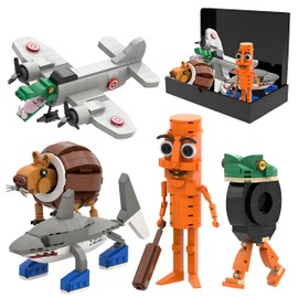 WDYTWFA 5-in-1 Brainrot Toys | 720-Piece Italian Brainrot Building Blocks | Tung Tung Sahur Viral Meme Educational Building Kit | Ages 6+ STEM Construction Set for Christmas Decor Gift(Gift Box)