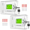 TRJ 2 PCS Large Thermostat Lock Box with Key, Clear