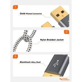 CableCreation Short 6 inch USB C Cable Fast Charging Charger Cord USB A to USBC-C 6in