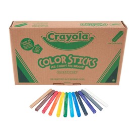 Crayola Color Sticks (120ct), Classroom Supplies, Woodless Colored Pencils Bulk Classpack, 12 Colors