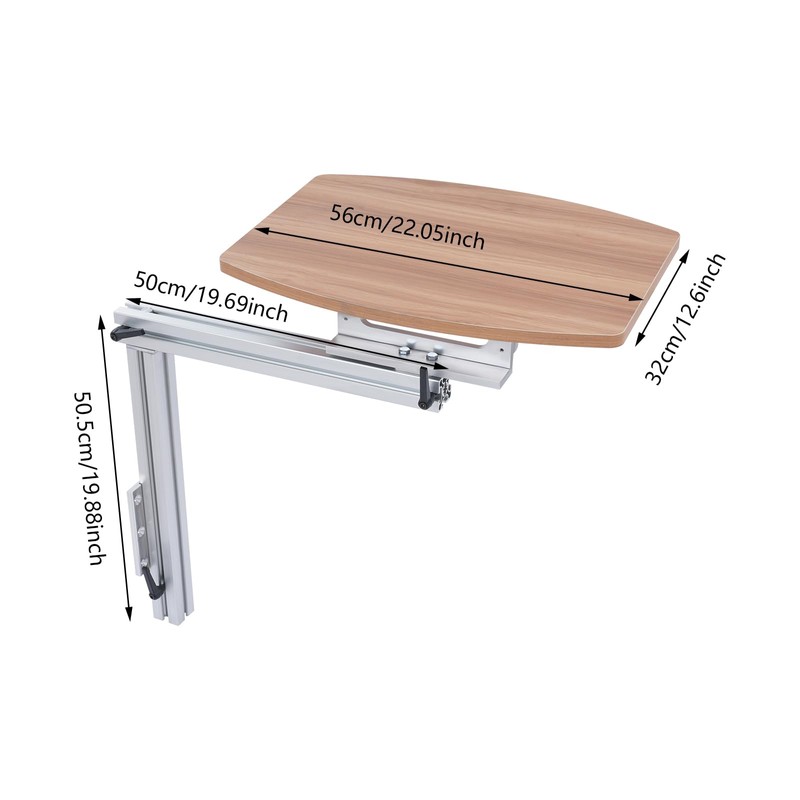 QUEMARQUE RV Table Leg Bracket with Wood Top, RV Dinette