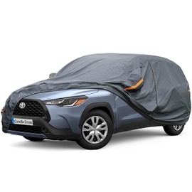 GUNHYI Premium Car Cover Custom Fit Toyota Corolla Cross (2022-2025), 16 Layers Heavy Duty Car Cover Waterproof All Weather with Zipper Door for Sun Rain Snow Dust Uv Protection