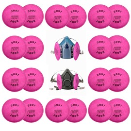 20Pcs(10Pack) 2091 Particulate Filter,Replacement for 6000 6200 6800 7000 FF-4 Item 2091 Filters,Chemicals Use for Against Dust,Torch Cutting,Chemicals