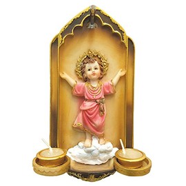 8 Inch Divine Child Pendant with Candles Nino Jesus Decoration