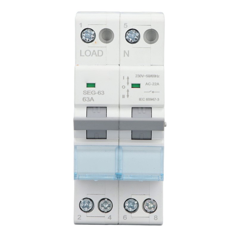 DC Isolator Switch 230V 63A 2P Dual Power Disconnect Switch