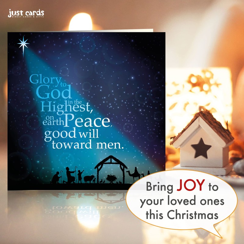 Christian Christmas cards, pack of 10 - Starlight Christmas cards