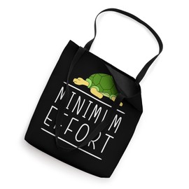 Minimum Effort Funny Turtle Minimalist Lazy Joke Tote Bag
