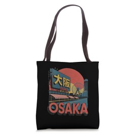 Osaka Japan Retro Vintage Japanese Travel Kanji Souvenir Tote Bag