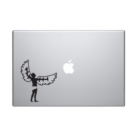 Flight History Icarus Wax Wings Greek Mythology - 5 inch Black Vinyl Decal Sticker for Cars, Laptops, and Windows – Durable, Weatherproof, Easy to Apply