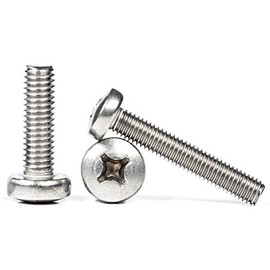 M6 (6mm x 30mm) Phillips Pan Head Machine Screws - Stainless Steel A2 (Pack of 20) DIN 7985