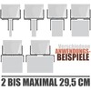 4 Pairs of Flower Box Holders, White, Standard H-Shape Box