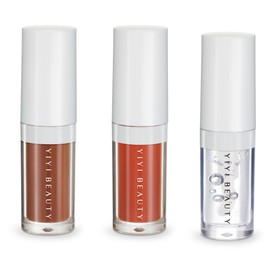 Yiyi Beauty by Lesslie Polinesia, 3 pack aceite para labios Rosewood + Maple + Breeze, Mega Hidratante, Semi-brillante, 8 ml