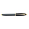 SHEAFFER 100 Black Lacquer Fountain Pen with Gold-Tone Trim