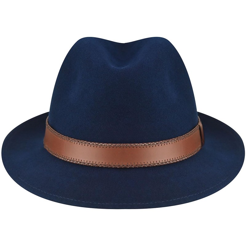 Bailey of Hollywood Perry Fedora Navy, Medium