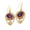 Anju E2207 Mixed Metal Earrings with Amethyst