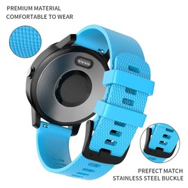 FunBand Compatible with Garmin Vivoactive 3 Strap, 20mm Soft Silicone Replacement Wristbands Fit for Garmin Vivoactive 3 Music/Forerunner 645 Music/Vivomove HR Smartwatch