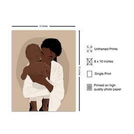 Baby Room Decor - Pregnancy Gifts- Mothers Day Gifts - Baby Shower Gifts for Black Woman, African American Women, Black Women, African American Woman - Baby Wall Art - Nursery Decor - Mom Wall Decor