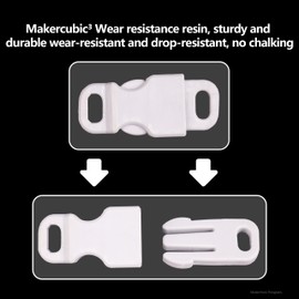 Makercubic³ 3D Printer Resin Wear Resistance, Wear-Resistant Tough Resin with Anti-Fracture and Impact-Resistant (Wear Resistance 1000g, White)