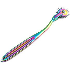 Fun Guru Wartenberg Neuro Pinwheel Stainless Steel 1 Head Diagnostic Instrument Pin Wheel - Multi Color Rainbow