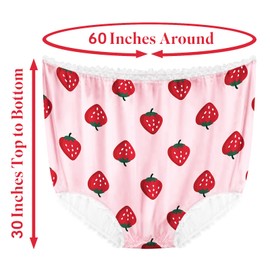 Big Mom Undies Underwear Pink Strawberry Funny Gag Gift Oversized Giant Granny Panties Novelty Underwear