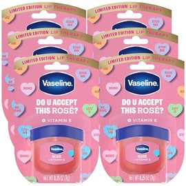 Vaseline Lip Therapy, Limited Edition Tinted Lip Balm Variety 6-Pack, Rosé, 0.25 Oz Ea