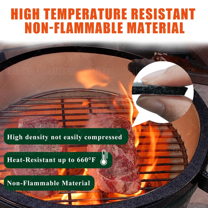 2-Pack (8ft & 10ft) High Temp Grill Gasket for Big