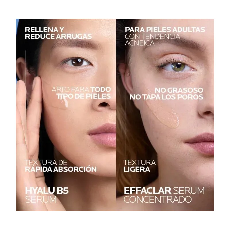 Serum Kit La Roche-posay Effaclar Hyalu Retinol Niacinamida