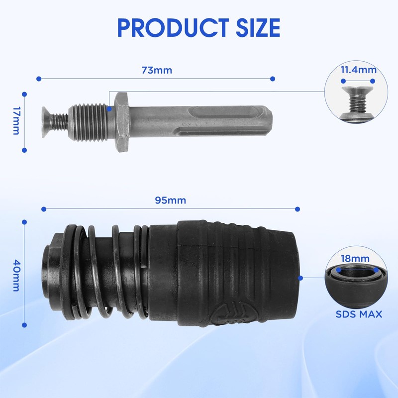FIFIBANG SDS PLUS to SDS MAX Adapter for Hammer Drill