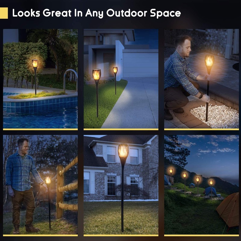 Everbeam P1 Solar Torch Light with Flickering Flame - Our